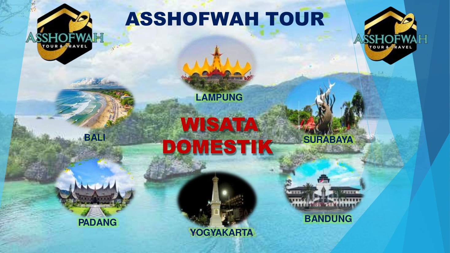 Wisata domestik: Lampung, Bali, Surabaya, Padang, Yogyakarta, Bandung